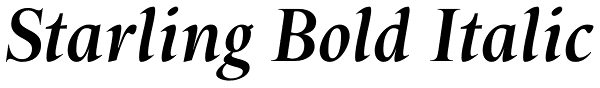 Starling Bold Italic Font