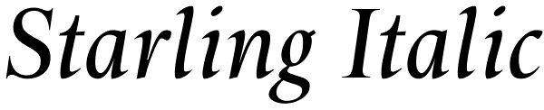 Starling Italic Font