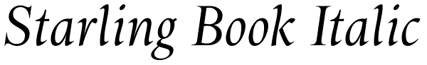 Starling Book Italic Font