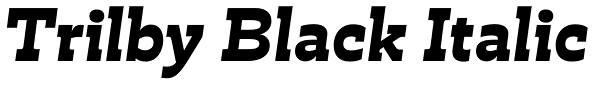 Trilby Black Italic Font