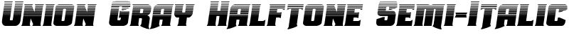 Union Gray Halftone Semi-Italic Font