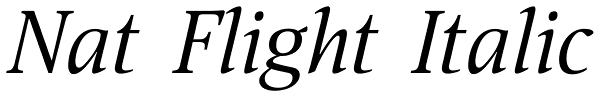 Nat Flight Italic Font