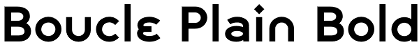 Boucle Plain Bold Font