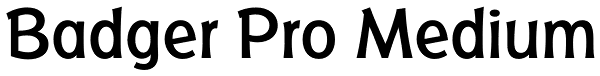 Badger Pro Medium Font