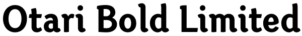 Otari Bold Limited Font