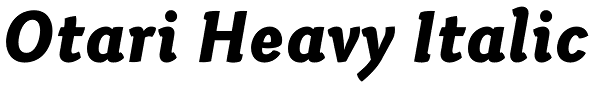 Otari Heavy Italic Font