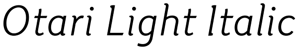 Otari Light Italic Font