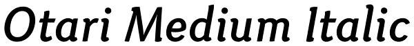 Otari Medium Italic Font