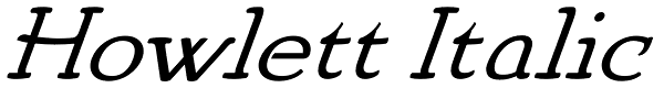 Howlett Italic Font