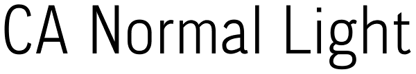 CA Normal Light Font