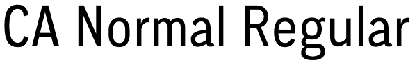 CA Normal Regular Font