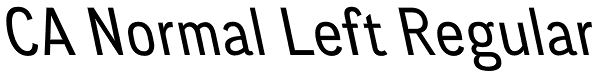 CA Normal Left Regular Font