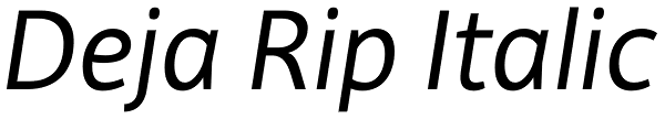 Deja Rip Italic Font