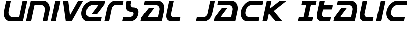 Universal Jack Italic Font