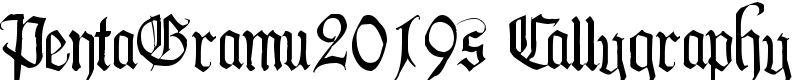 PentaGramu2019s Callygraphy Font