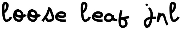 Loose Leaf JNL Font