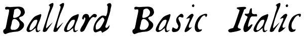 Ballard Basic Italic Font