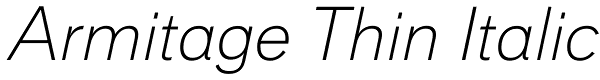 Armitage Thin Italic Font