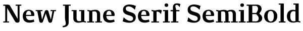 New June Serif SemiBold Font