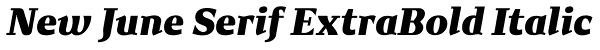 New June Serif ExtraBold Italic Font