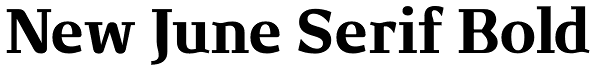 New June Serif Bold Font
