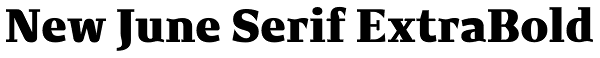 New June Serif ExtraBold Font