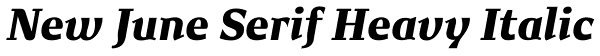New June Serif Heavy Italic Font