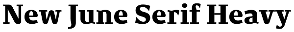 New June Serif Heavy Font