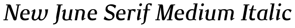 New June Serif Medium Italic Font
