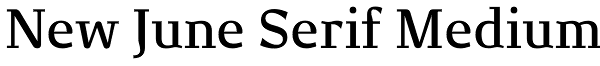 New June Serif Medium Font