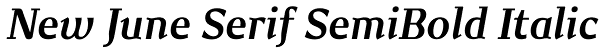 New June Serif SemiBold Italic Font