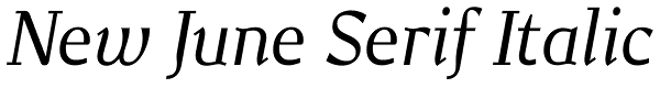 New June Serif Italic Font