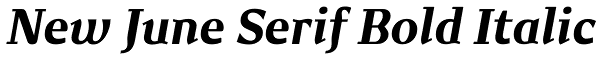 New June Serif Bold Italic Font