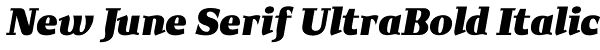 New June Serif UltraBold Italic Font