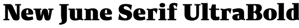 New June Serif UltraBold Font