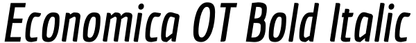 Economica OT Bold Italic Font