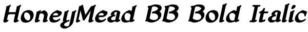 HoneyMead BB Bold Italic Font