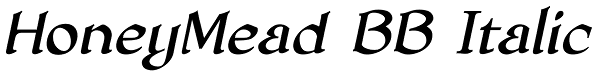 HoneyMead BB Italic Font