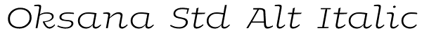 Oksana Std Alt Italic Font