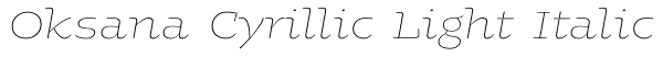 Oksana Cyrillic Light Italic Font