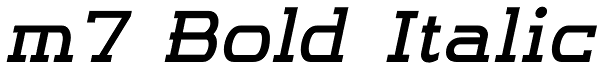 m7 Bold Italic Font