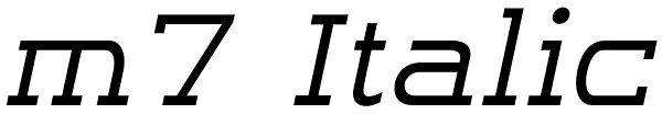 m7 Italic Font