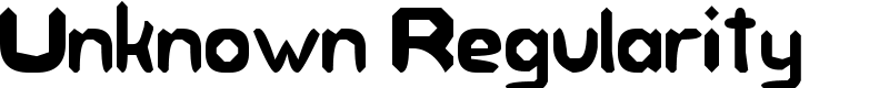 Unknown Regularity Font