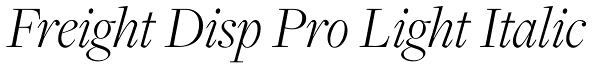 Freight Disp Pro Light Italic Font