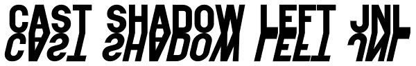 Cast Shadow Left JNL Font