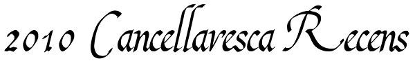 2010 Cancellaresca Recens Font