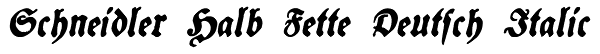 Schneidler Halb Fette Deutsch Italic Font