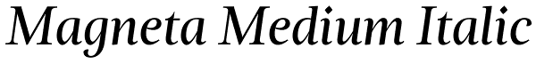 Magneta Medium Italic Font