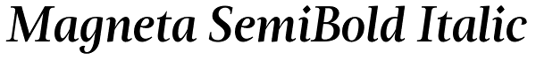 Magneta SemiBold Italic Font