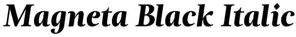 Magneta Black Italic Font